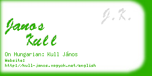 janos kull business card